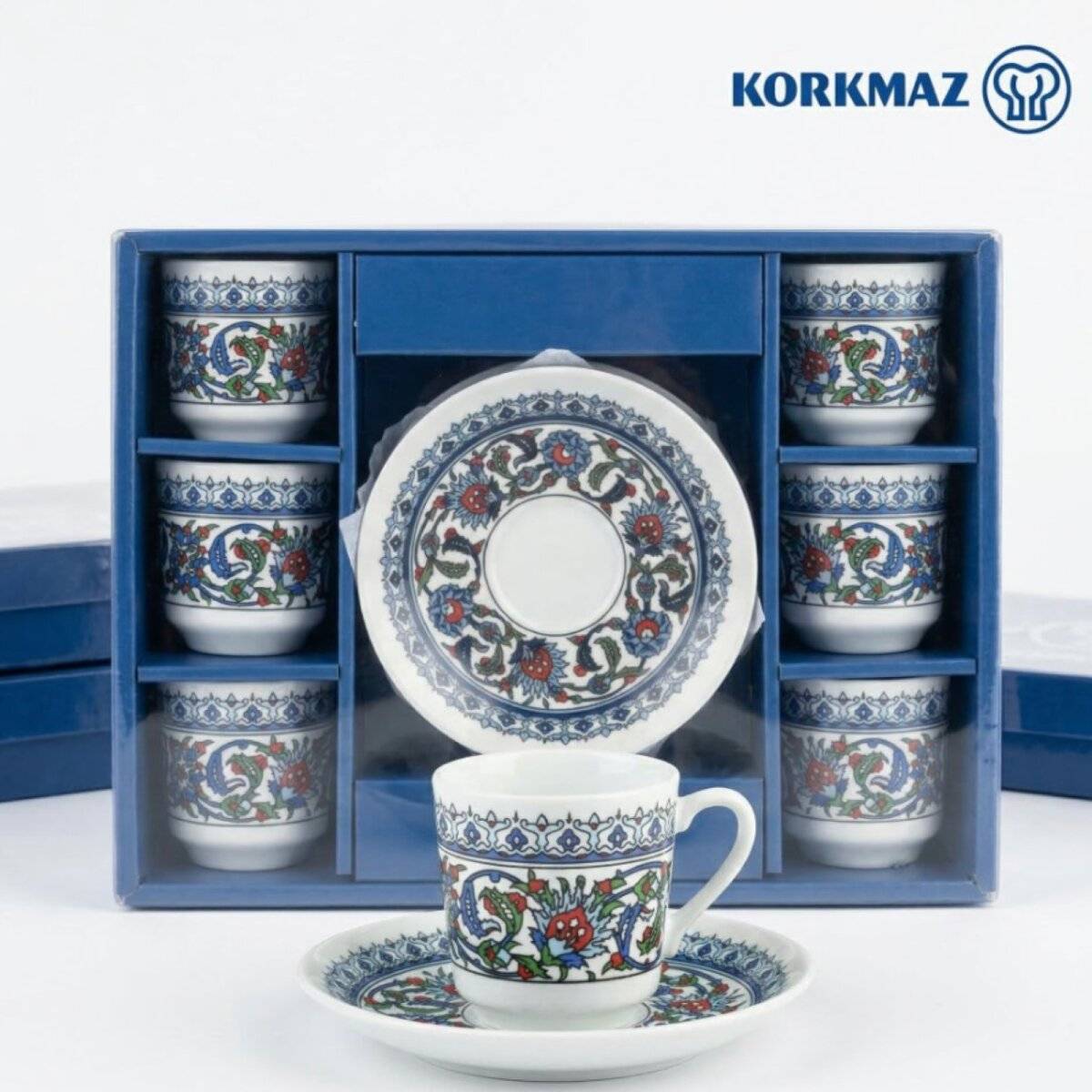 Set di 12 tazzine da moka Korkmaz Topkapi - Design orientale per 6 persone, 70 ml-3