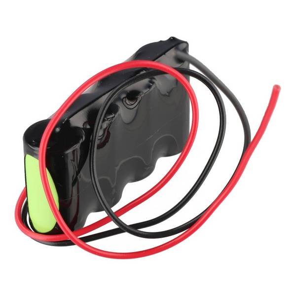Batteria da 4,8 Volt 750 mAh per illuminazione di emergenza, dimensione cella 2/3AA, 60x15x30 mm, con cavo da 30 cm,...