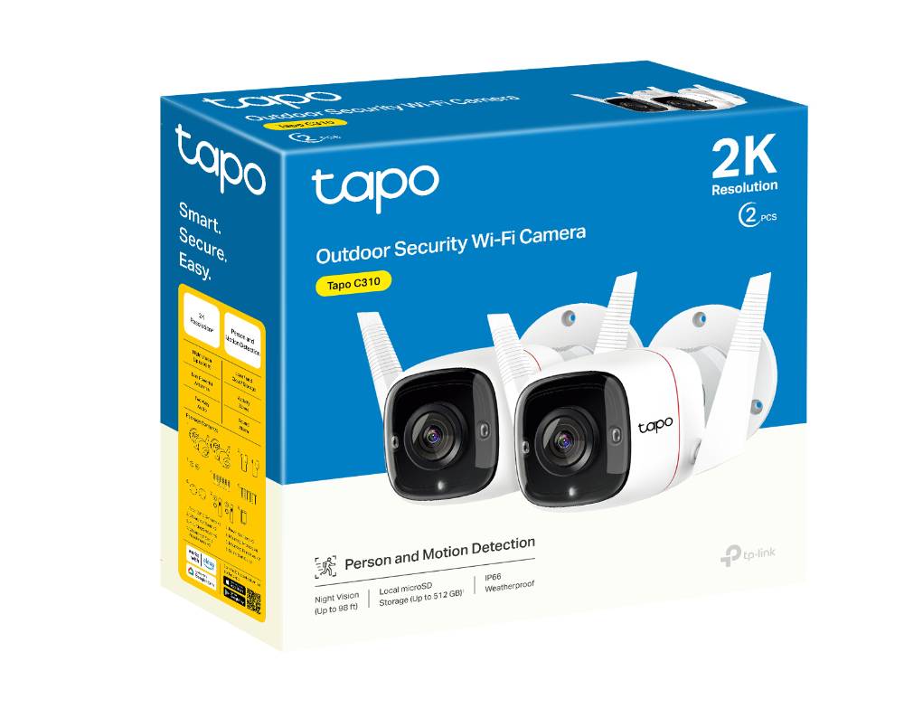 TP-Link Tapo C310P2 Cube IP-Sicherheitskamera Draußen 2304 x 1296 Pixel Wand (TAPO C310P2)-1
