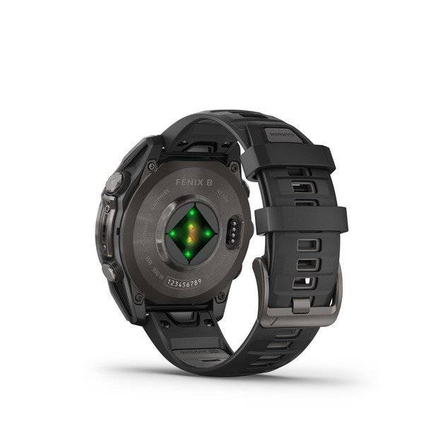 Garmin Fenix 8, 47mm, Sapphire Amoled, Carbon Gray Dlc Titanium Con Cinturino Black-5