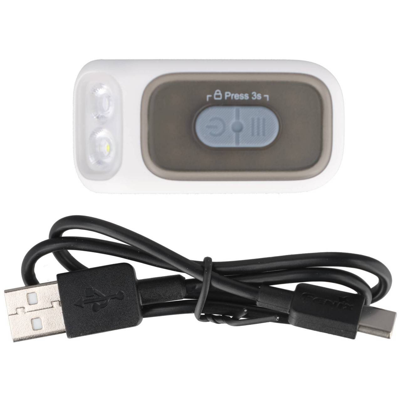Torcia Fenix E04R con clip, girevole a 360°, 300 lumen, diverse sorgenti luminose, ricaricabile. Weiß-4