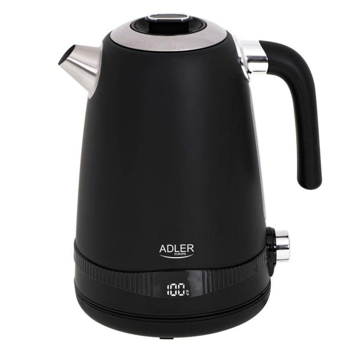 Bollitore Adler AD 1295b Nero Acciaio inossidabile 2200 W 1.7 L-0