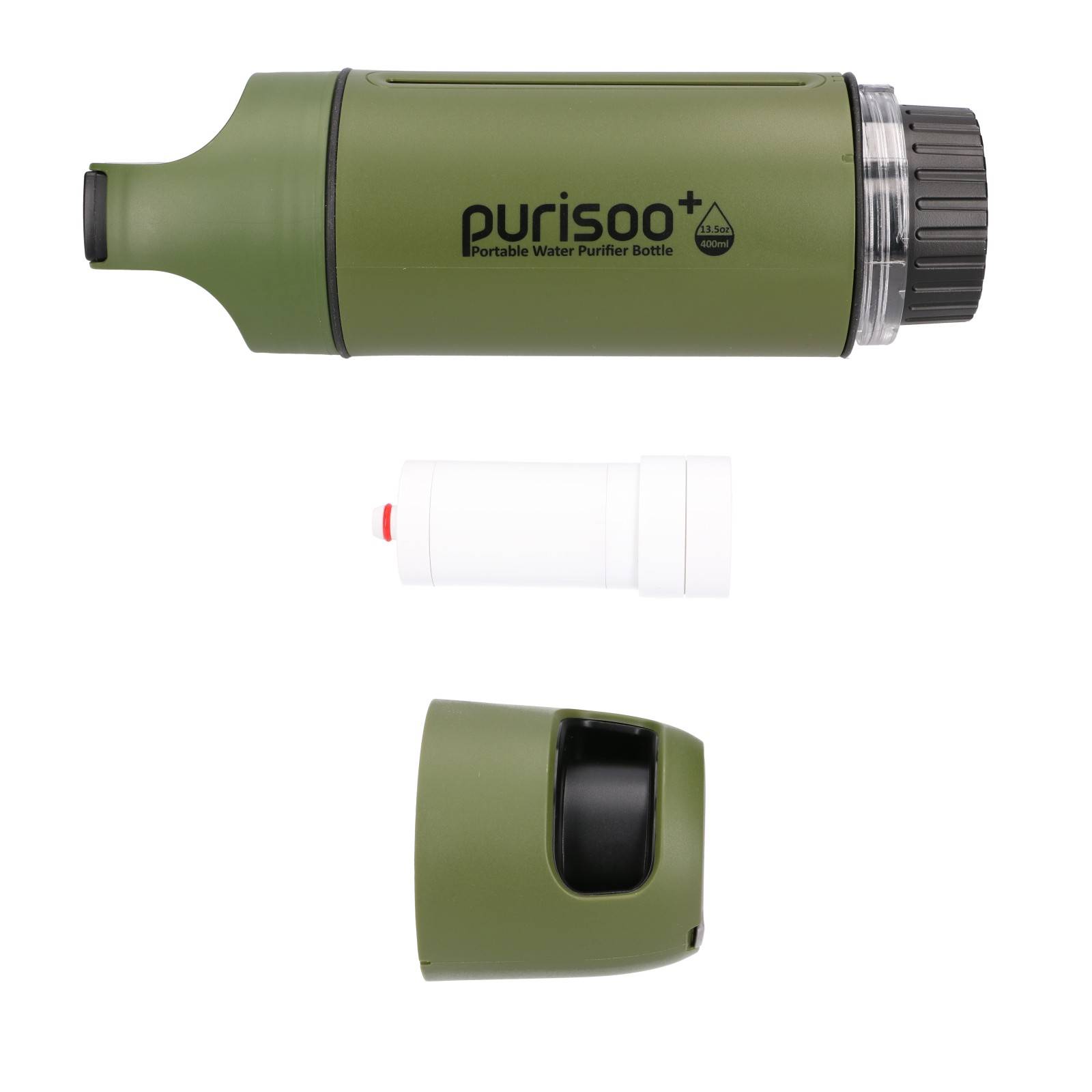 EXTRALINK PURISOO+ BUTELKA Z SYSTEMEM FILTRUJĄCYM Z POMPKĄ 400ML-0