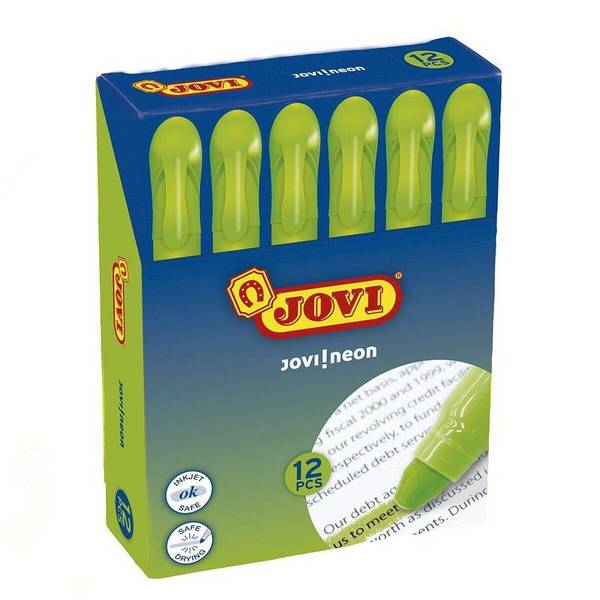 Evidenziatore Jovi Jovi!neon Verde 12 Pezzi