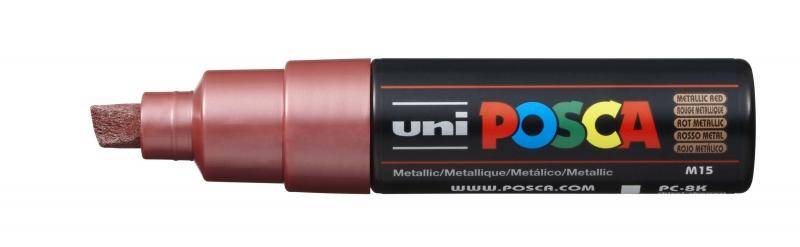 Uni Posca Marcatore di Pittura a Base d'Acqua - PC-8K Rosso Metallizzato 8,0 mm-0