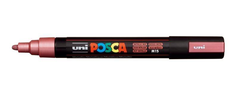 Uni Posca Marcatore di pittura a base d'acqua - PC-5M Rosso metallizzato 1,8-2,5 mm-0