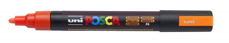 Uni Posca Marcatore a Punta a Bulbo a Base d'Acqua - PC-5M Fluorescente Arancione (1,8-2,5 mm)-0