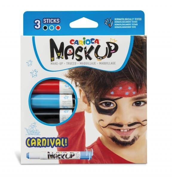 Carioca Mask Up Pack da 3 Colori per la Pelle in Barra Carnival-0