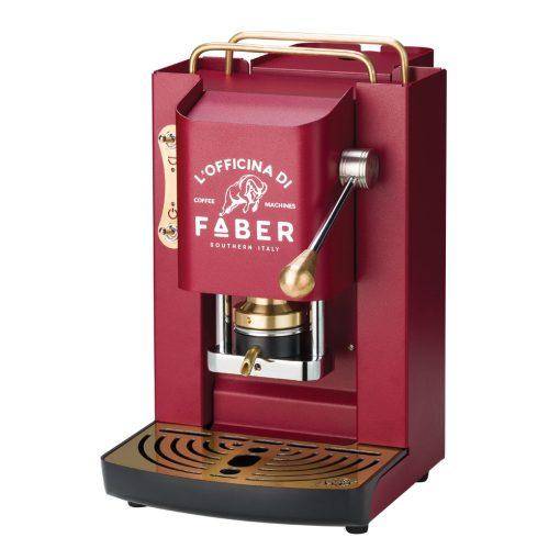 Faber Pro Deluxe Cherry Red Este Pad Espresso Macchina-0
