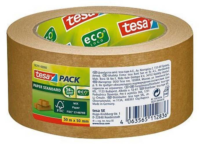Nastro Adesivo TESA 50 mm 50 m Ecologico Imballaggio Carta-0