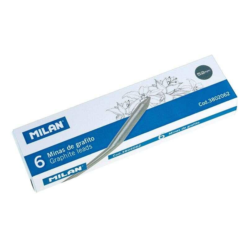Milano 6 miniere di grafite per il disegno di 5,2 mm B - Alta resistenza-0
