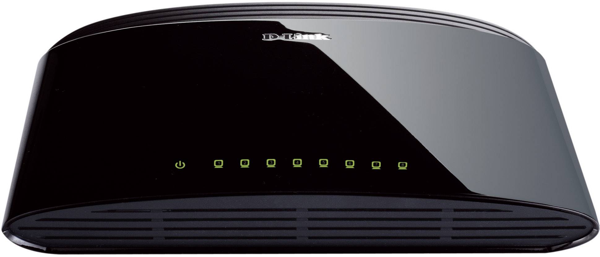 Un router nero con simboli verdi illuminati sul davanti, che indica lo stato operativo e la connettività.