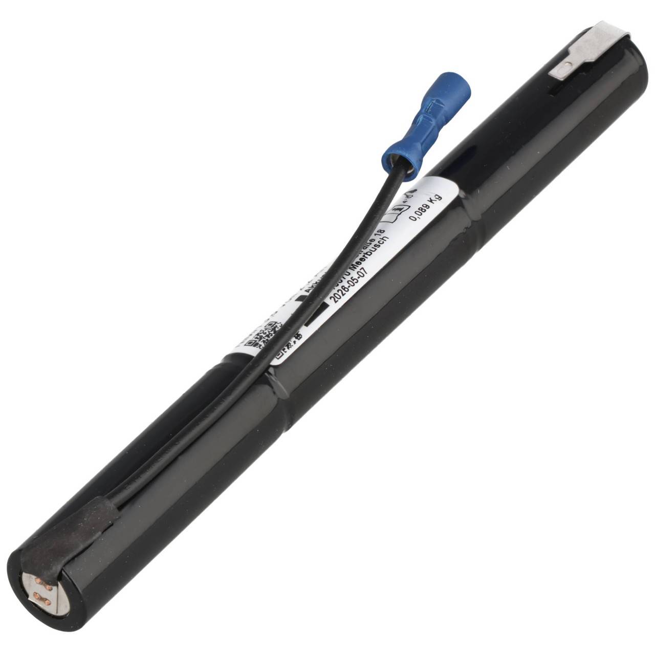 Batteria da 3,6 Volt per illuminazione di emergenza e sicurezza, 2200 mAh, 150x15 mm, formato AA, terminale positivo...-1