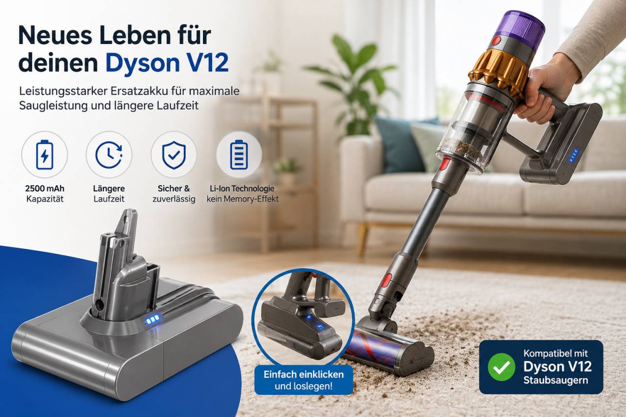 Batteria per aspirapolvere Dyson SV30 – Batteria di ricambio ad alte prestazioni da 2500 mAh 25,2 V agli ioni di...-1