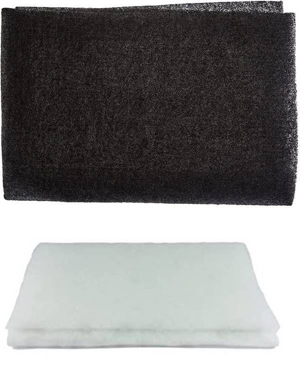 1 filtro cappa ai carboni attivi + filtro bianco cm 80 x 40 universale
