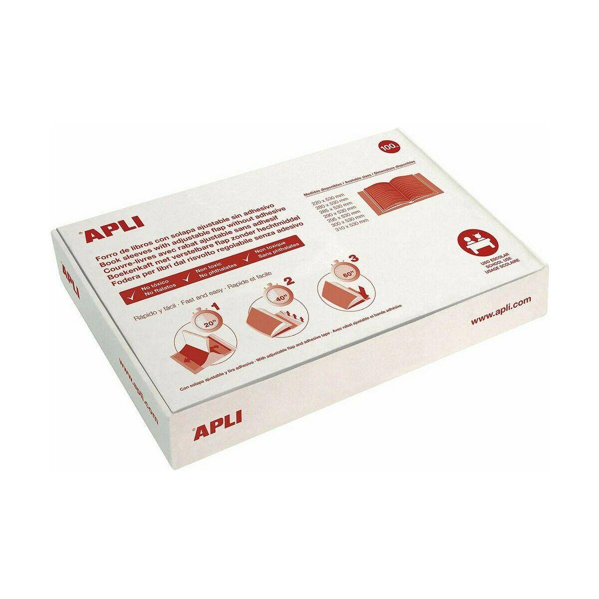 Custodia Libro Apli 29,5 x 53 cm 100 Unità Trasparente-0