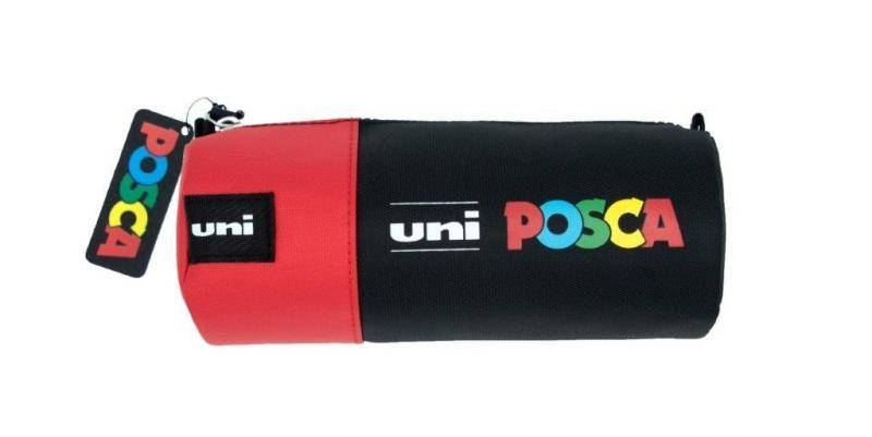 Postca Canvas Case 8.5x19.5cm - Ideale per le scuole e gli utenti delle scuole - Chiusura della cerniera - Nero/rosso-0