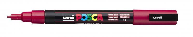 Uni Posca Marcatore per Pittura a Base di Acqua - PC-3M Rosso Scuro 0,9-1,3 mm-0