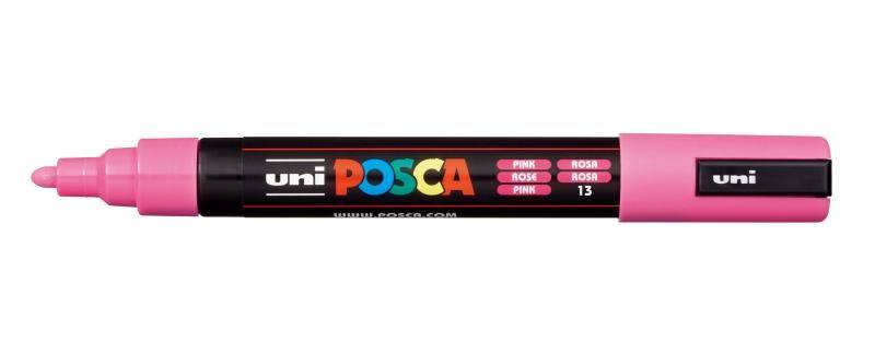 Uni Posca Marcatore a Base d'Acqua per Pittura - PC-5M Rosa 1,8-2,5mm-0