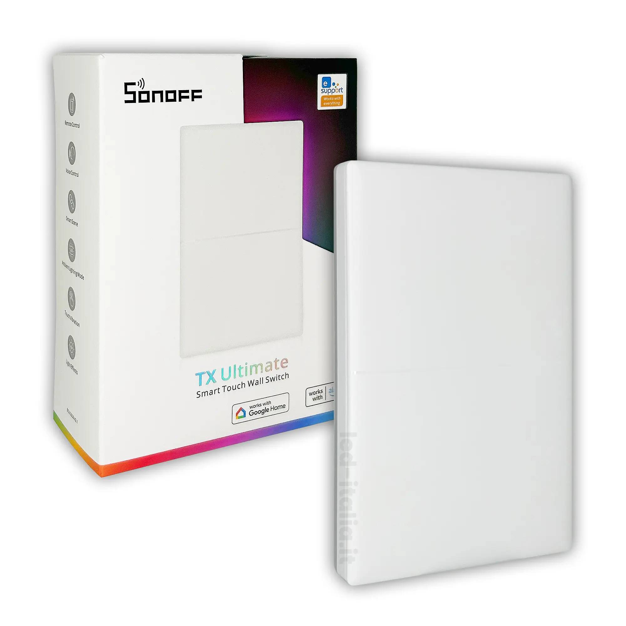 Sonoff Interruttore WiFi Smart Touch con 2 Pulsanti e Illuminazione RGB-0