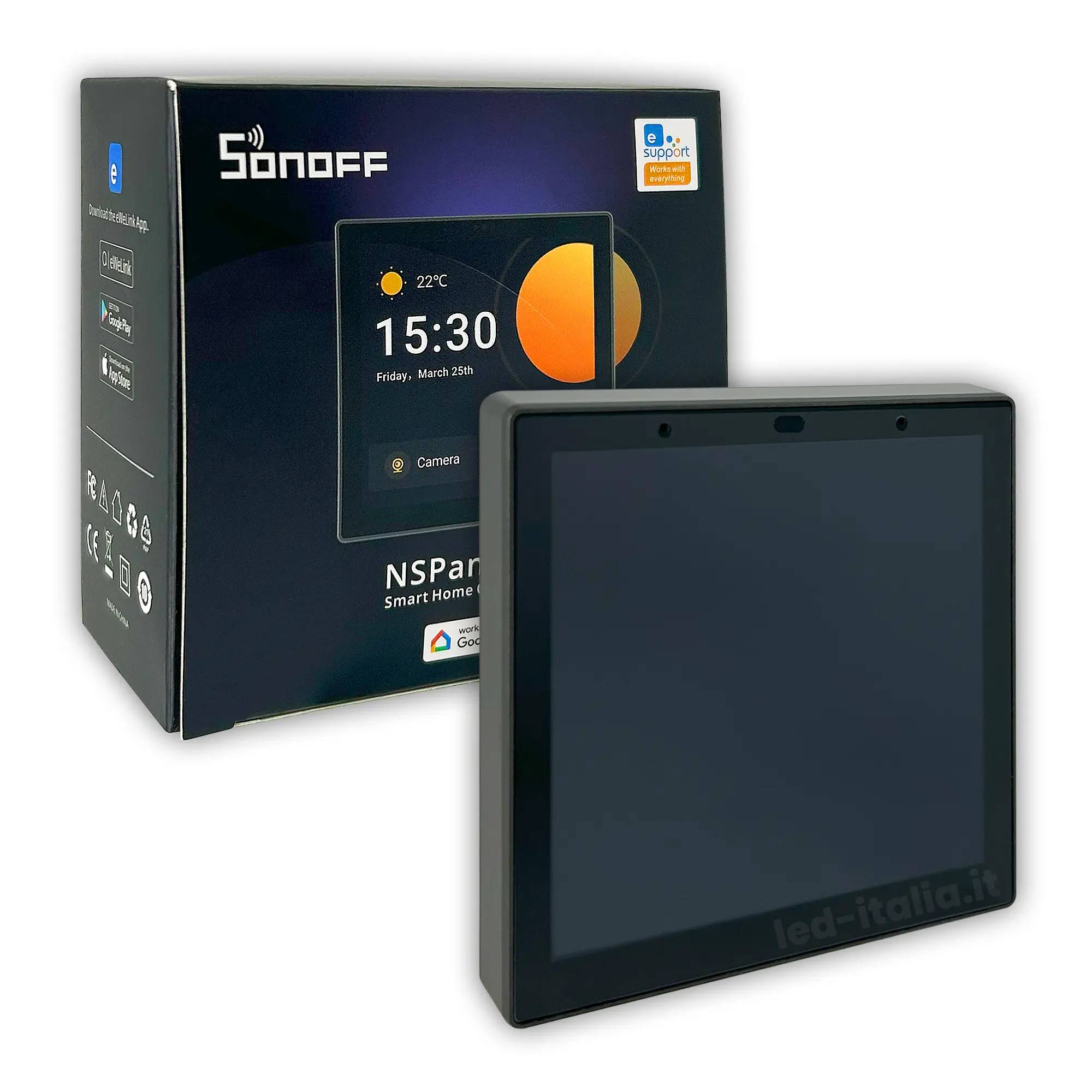 Sonoff Pannello di Controllo Smart Home WiFi con Schermo Touch LCD e HUB ZigBee integrato 86x86x39mm-0