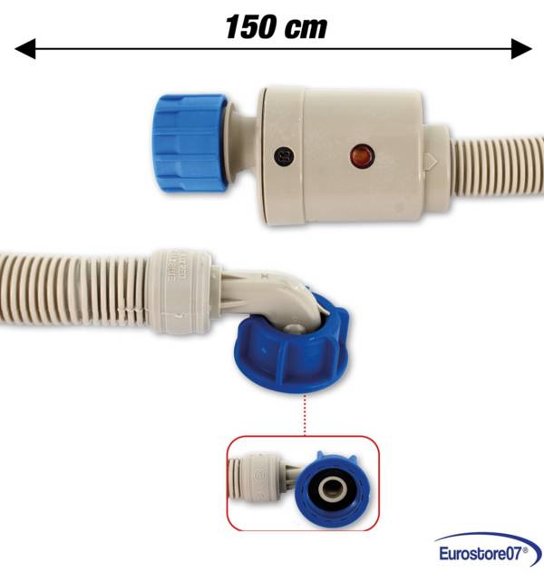 Tubo Carico 150 Cm Lavatrice Lavastoviglie con Sicurezza Acquastop Lv 600