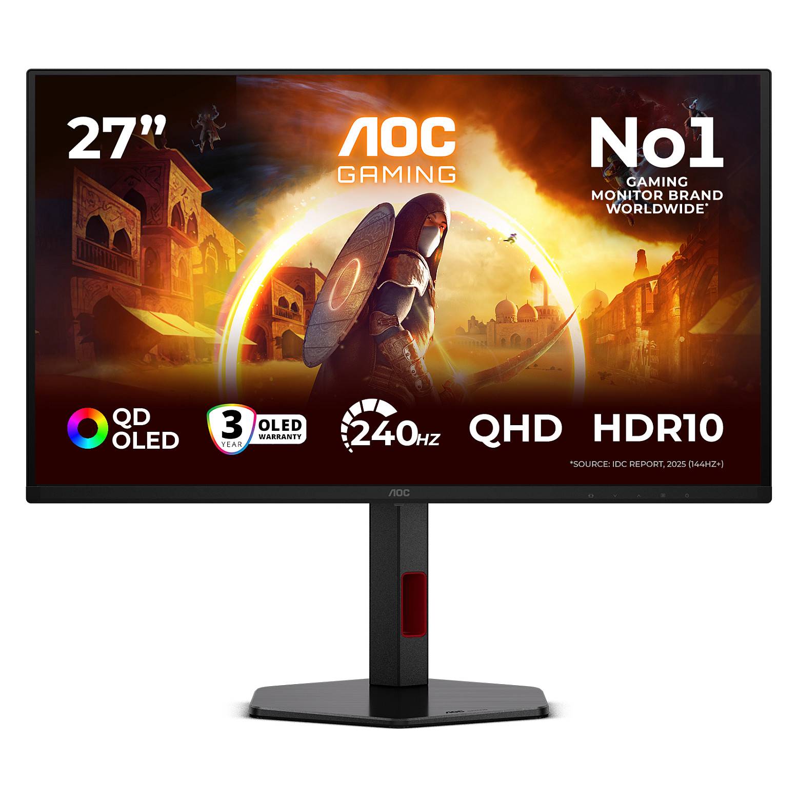 AOC Q27G4ZDR 26.5 Zoll QHD QD-OLED Gaming Monitor 16:9 DP/HDMI 240 Hz-0