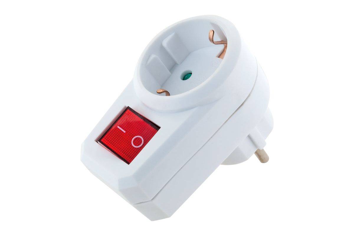 Schwaiger Steckdose 1xSchuko mit Schal-0