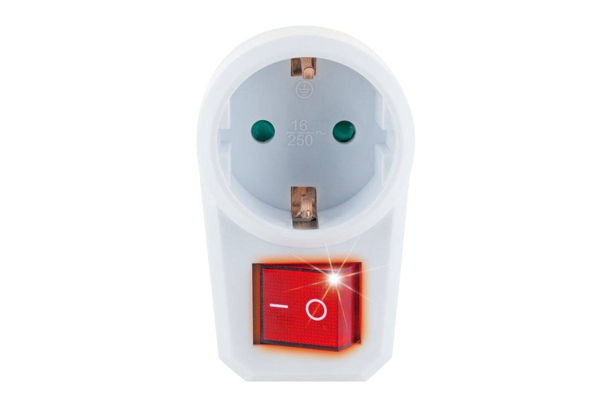 Schwaiger Steckdose 1xSchuko mit Schal-2