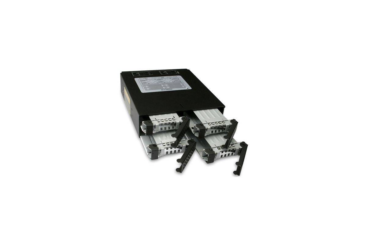 Icy Dock MB994SP-4S pannello drive bay Nero (Icy Dock MB994SP-4S 4x2.5 to 5.25 S-1