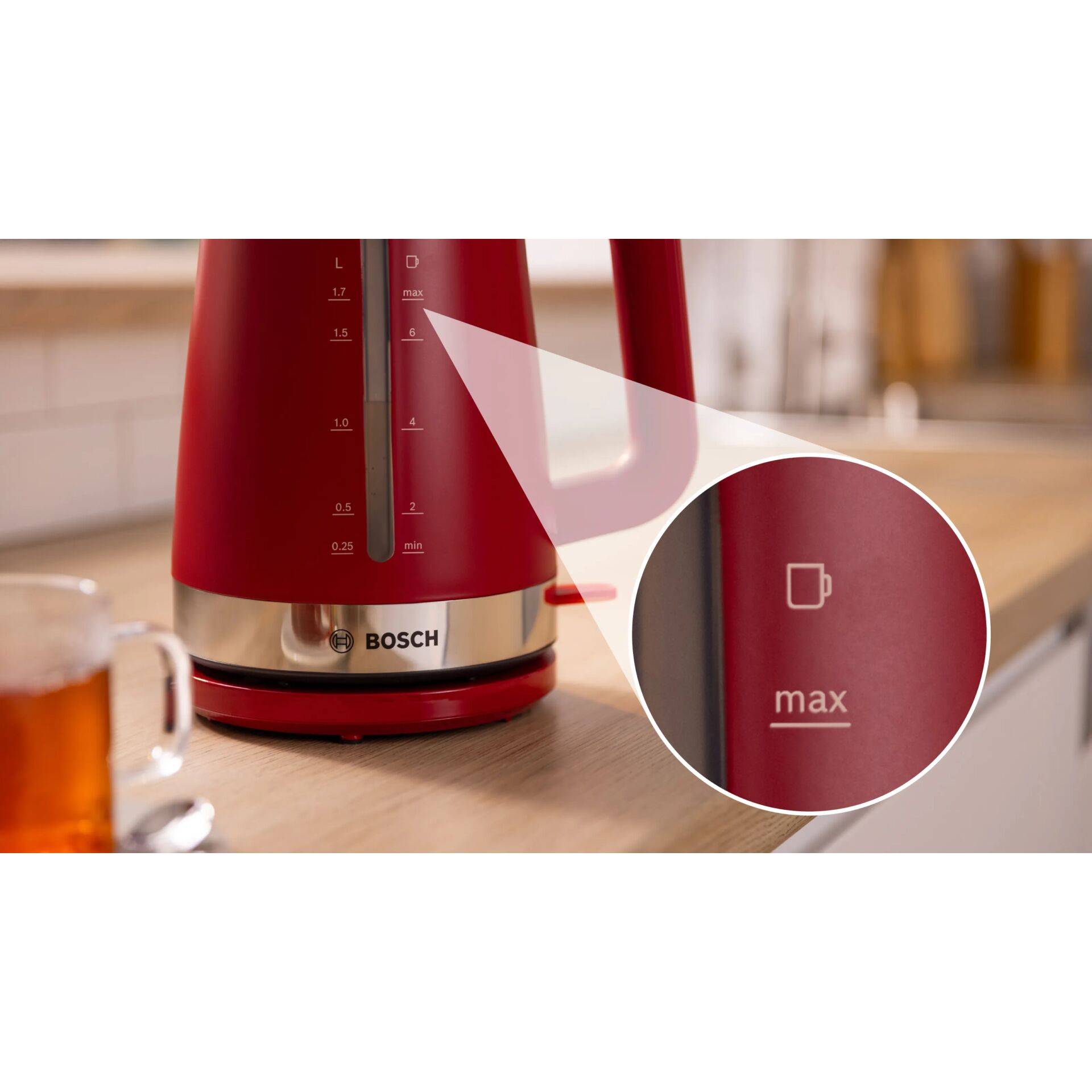 Bosch TWK4M224 bollitore elettrico 17 L 2400 W Rosso-1