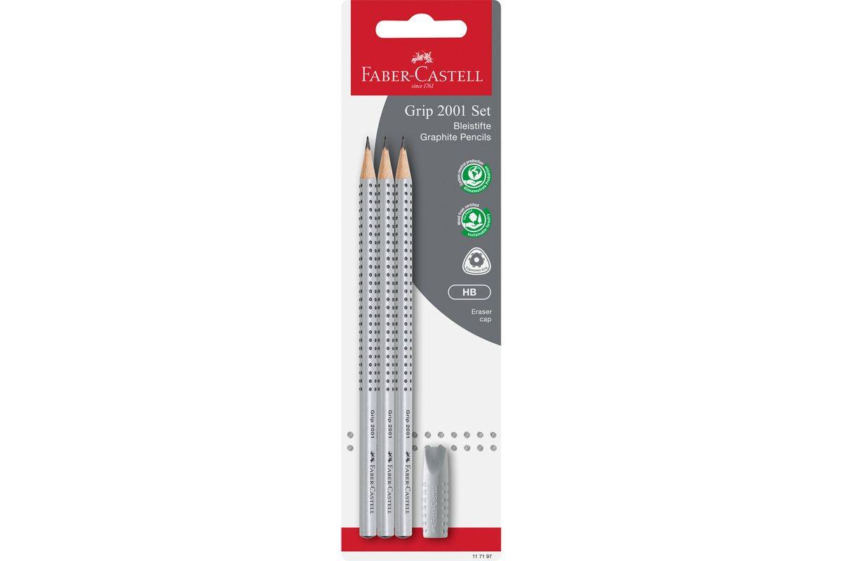 Faber-Castell Grip 2001 Set HB 4 pz (Faber-Castell GRIP 2001 - blyant - HB)-0