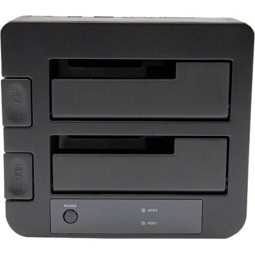 StarTech.com Docking Station USB 3.0 per doppio Hard Disk SATA / eSATA SSD da 2,5"/3,5" con UASP SDOCK2U33EB-1