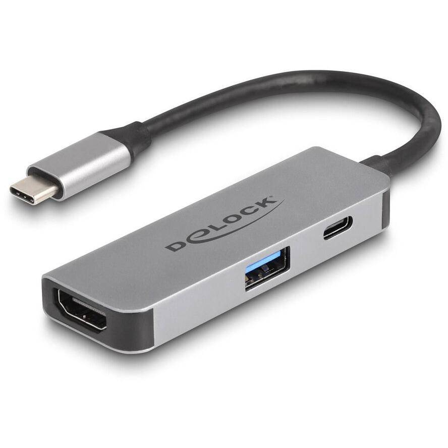 Delock USB Type-C Adapter zu HDMI 4K 60 Hz mit USB Typ-A und USB Type-C PD 95 W-0