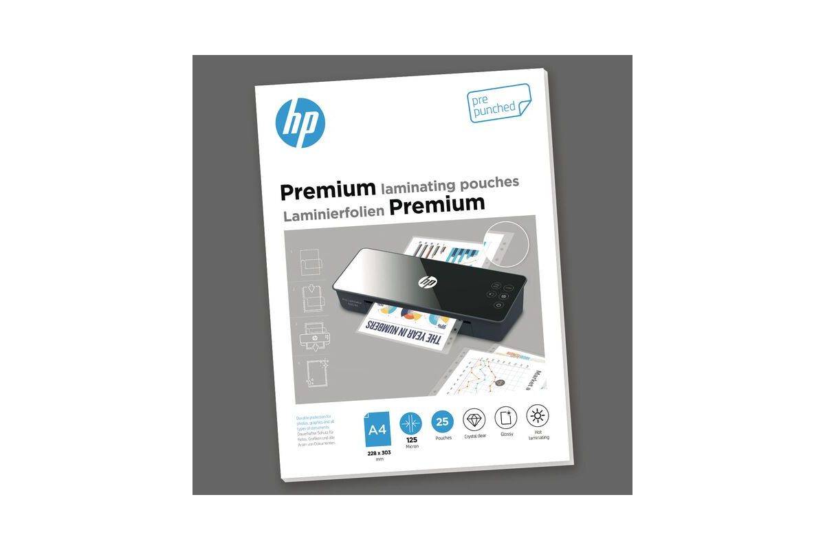HP Premium - 125 Mikron - 25er-Pack - glänzend - 228 x 303 mm Taschen für Laminierung (9122)-0