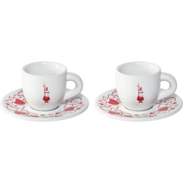 Bialetti Set 2 Tazzine Moka Cuore