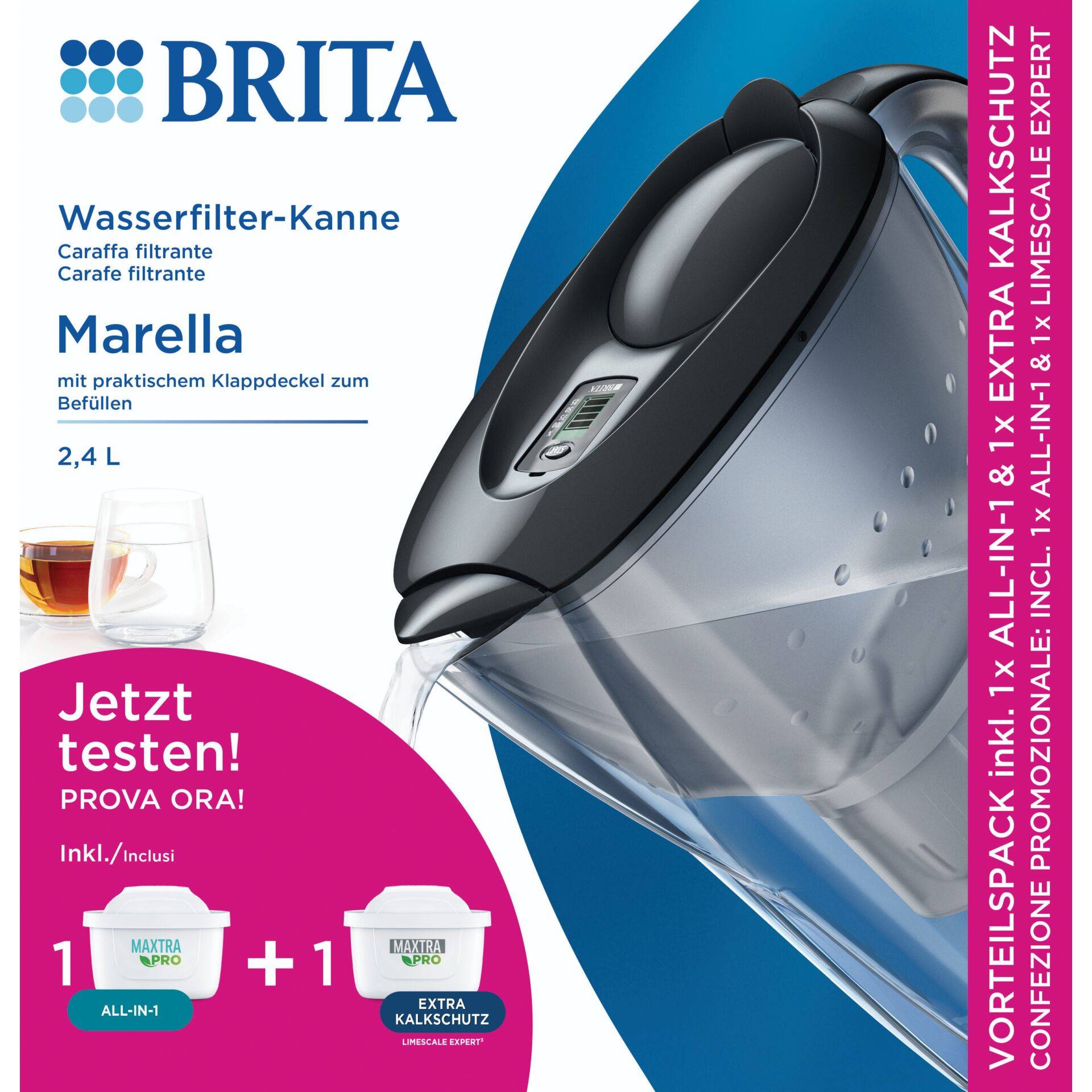 BRITA Wasserfilter-Kanne+MAXTRA+Kalksc Marella graphit+MAX+ (1057512)-1