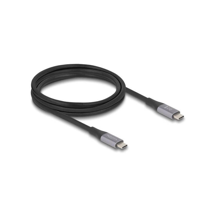 DeLOCK 81192 cavo USB USB4 Gen 2x2 2 m USB C Nero, Grigio (Delock - USB Type-C kabel - 24 pin USB)