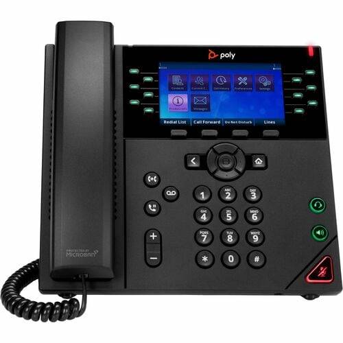 POLY VVX 450 telefono IP Nero 12 linee LED-0