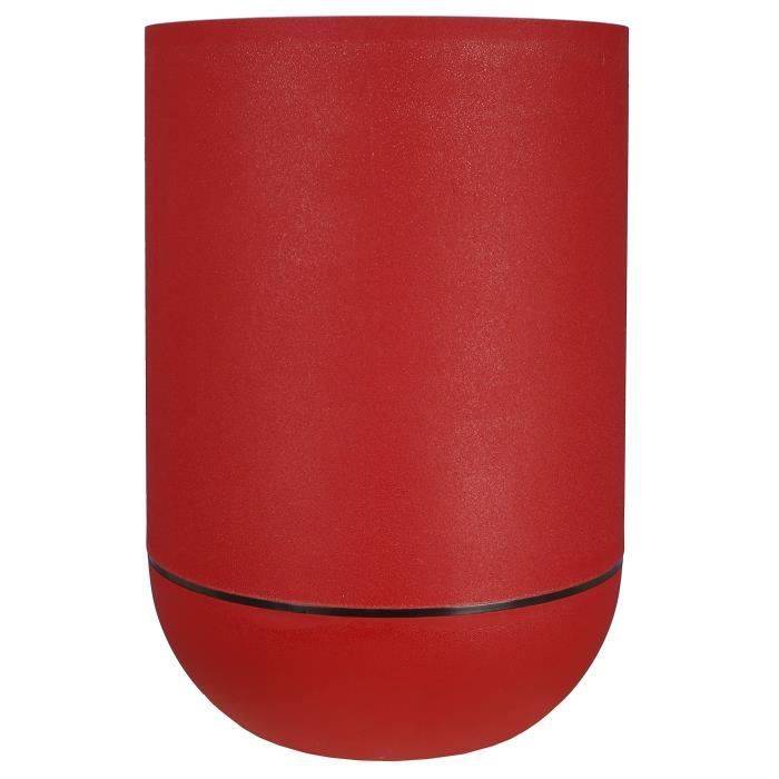 Vaso Riviera Ø 50 cm Rosso Plastica Rotondo-1
