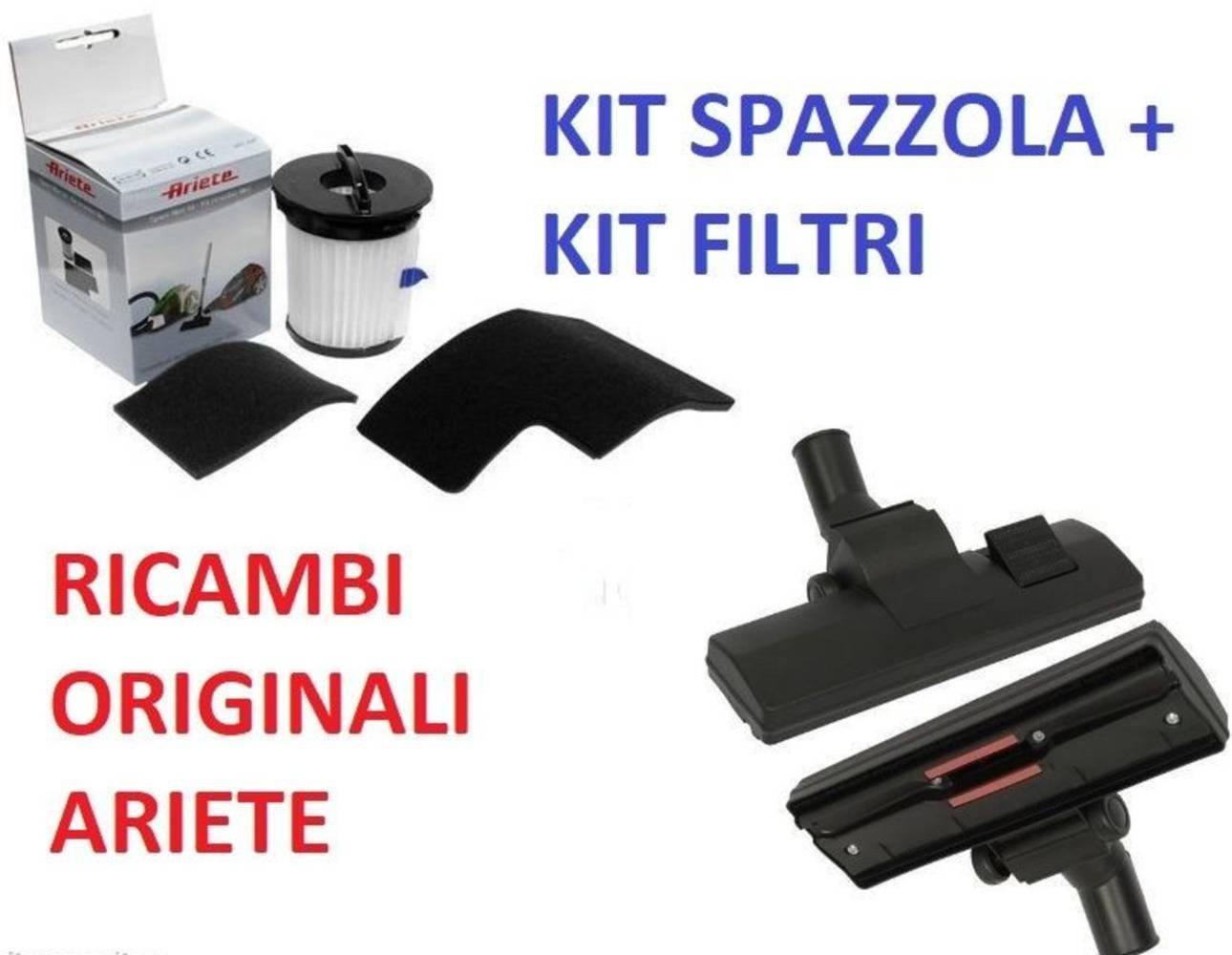 Ariete Filtro Hepa + Spazzola Pavimenti Aspirapolvere Jetforce Ecopower 279 As17-0