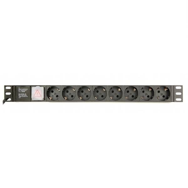 EnerGenie 19 Interruttore di distribuzione dell'alimentazione (PDU) a 8 pin. 1U 16AEG-PDU-014-C14
