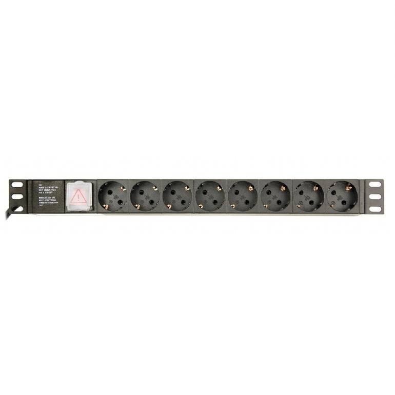 EnerGenie 19 Interruttore di distribuzione dell'alimentazione (PDU) a 8 pin. 1U 16AEG-PDU-014-C14-0