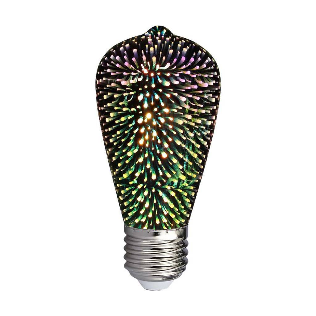 V-TAC Lampadina LED E27 3W ST64 Filamento 3D 3000K-0