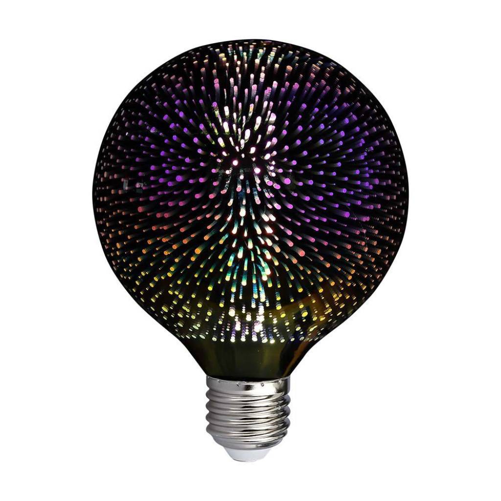 V-TAC Lampadina LED E27 4W G125 Filamento 3D 3000K-0