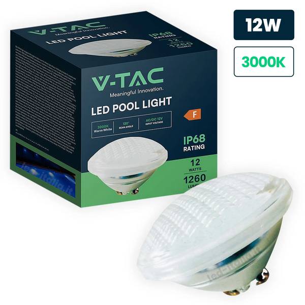 V-TAC Lampada LED da Piscina 12W PAR56 3000K IP68