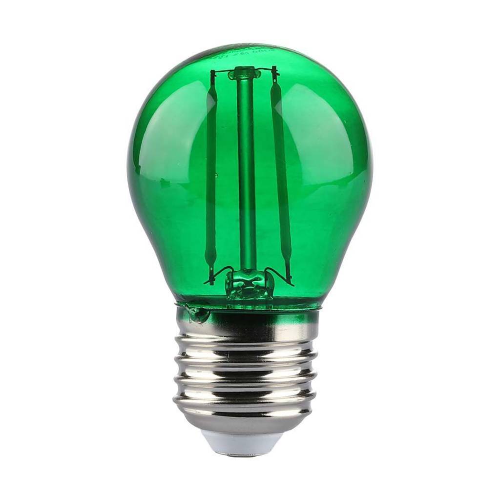 V-TAC Lampadina LED E27 2W G45 Filamento Colore Verde-0