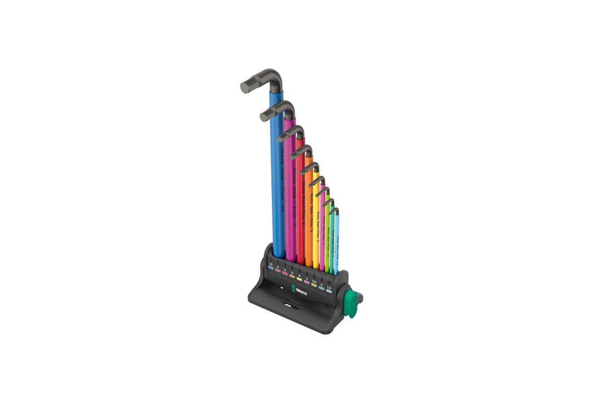 Wera 05133165001, L-förmiger Inbusschlüssel-Satz, Metrisch, 9 Stück(e), 1.5,2,2.5,3,4,5,6,8,10 mm, Tschechische Republik