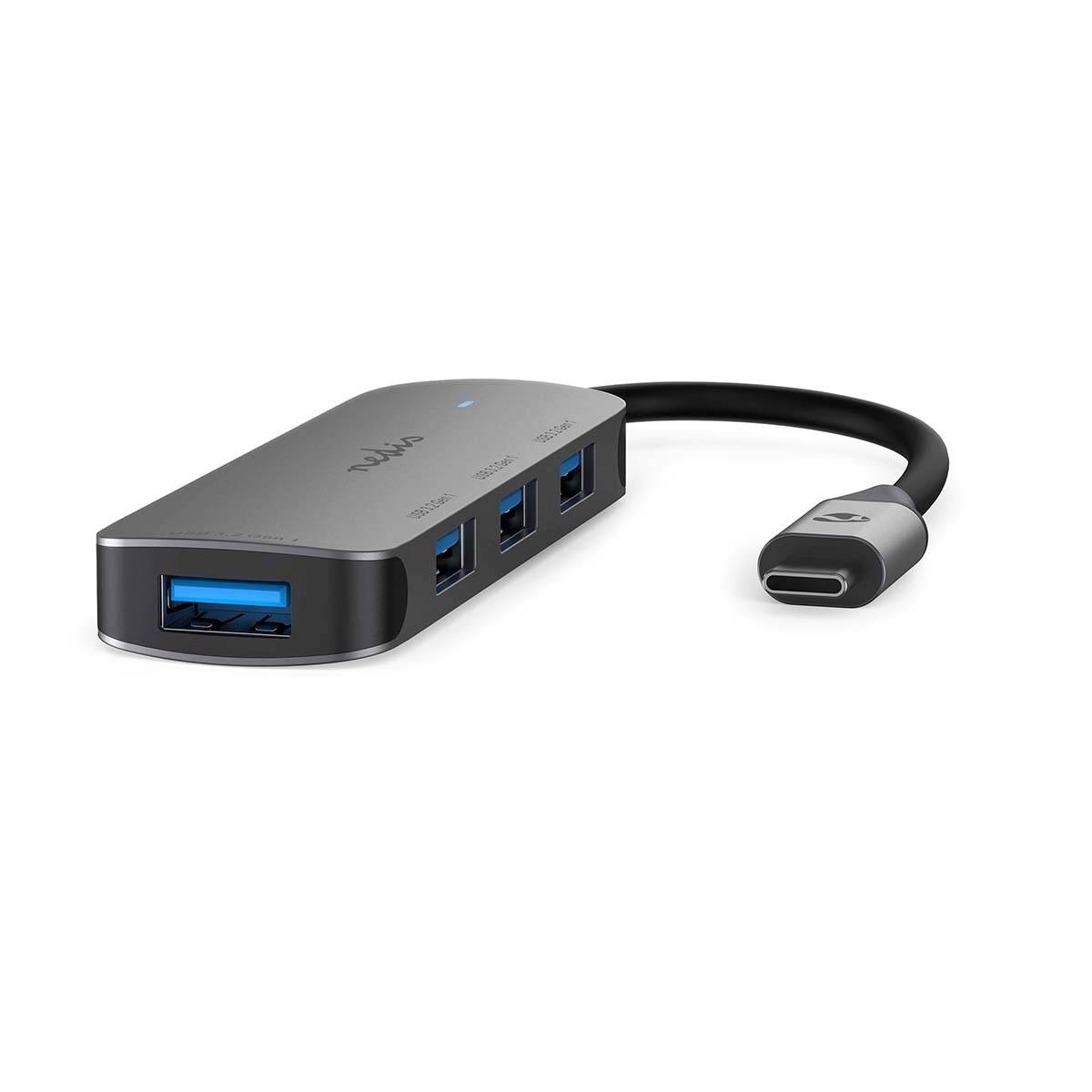 Nedis CCGB64220GY01 hub di interfaccia USB 3.2 Gen 1 (3.1 Gen 1) Type-C 5000 Mbit/s Grigio-0