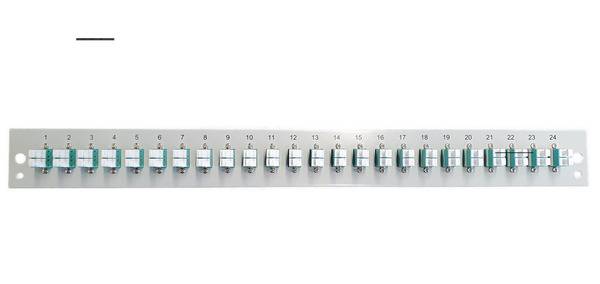 EFB-Elektronik Bestückte Frontblende mit 24 x LC Duplex Kupplung OM3, grau Hersteller: EFB Elektronik (SB-FP-24SC-S-OM3)